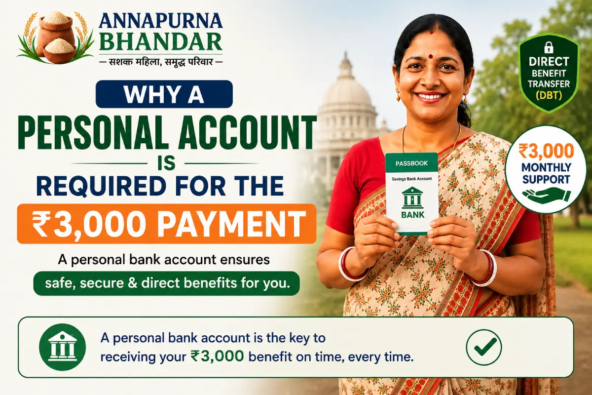Personal account for Annapurna Bhandar Scheme